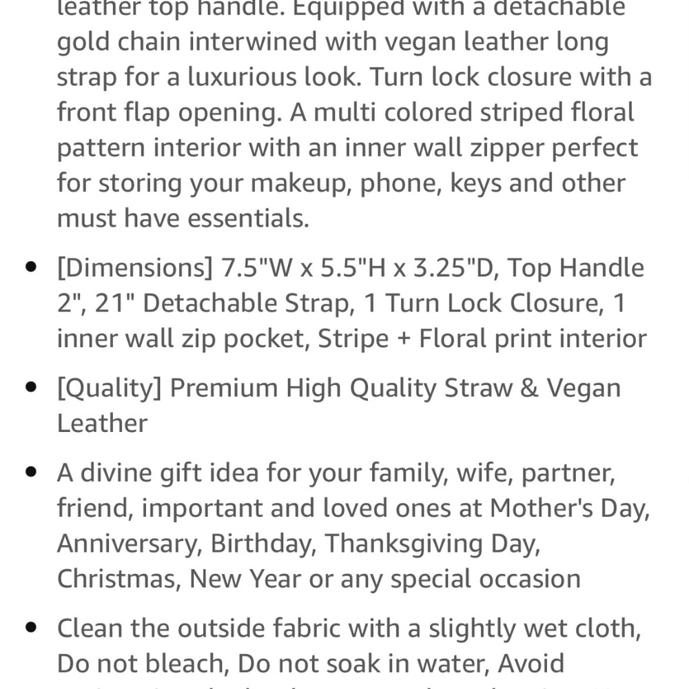 Natural/Ivory Sift Straw Purse w/Chain - Picture 13 of 16